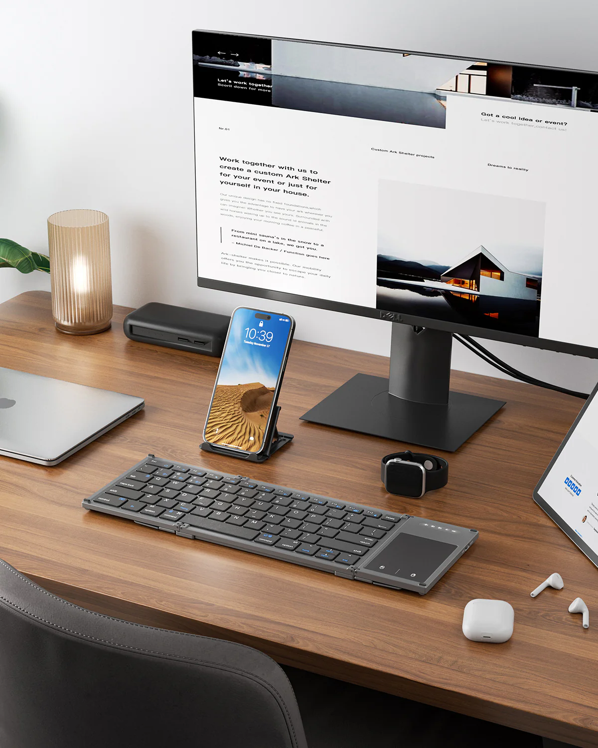 Samsers Foldable Bluetooth Keyboard with Touchpad 1200 15001