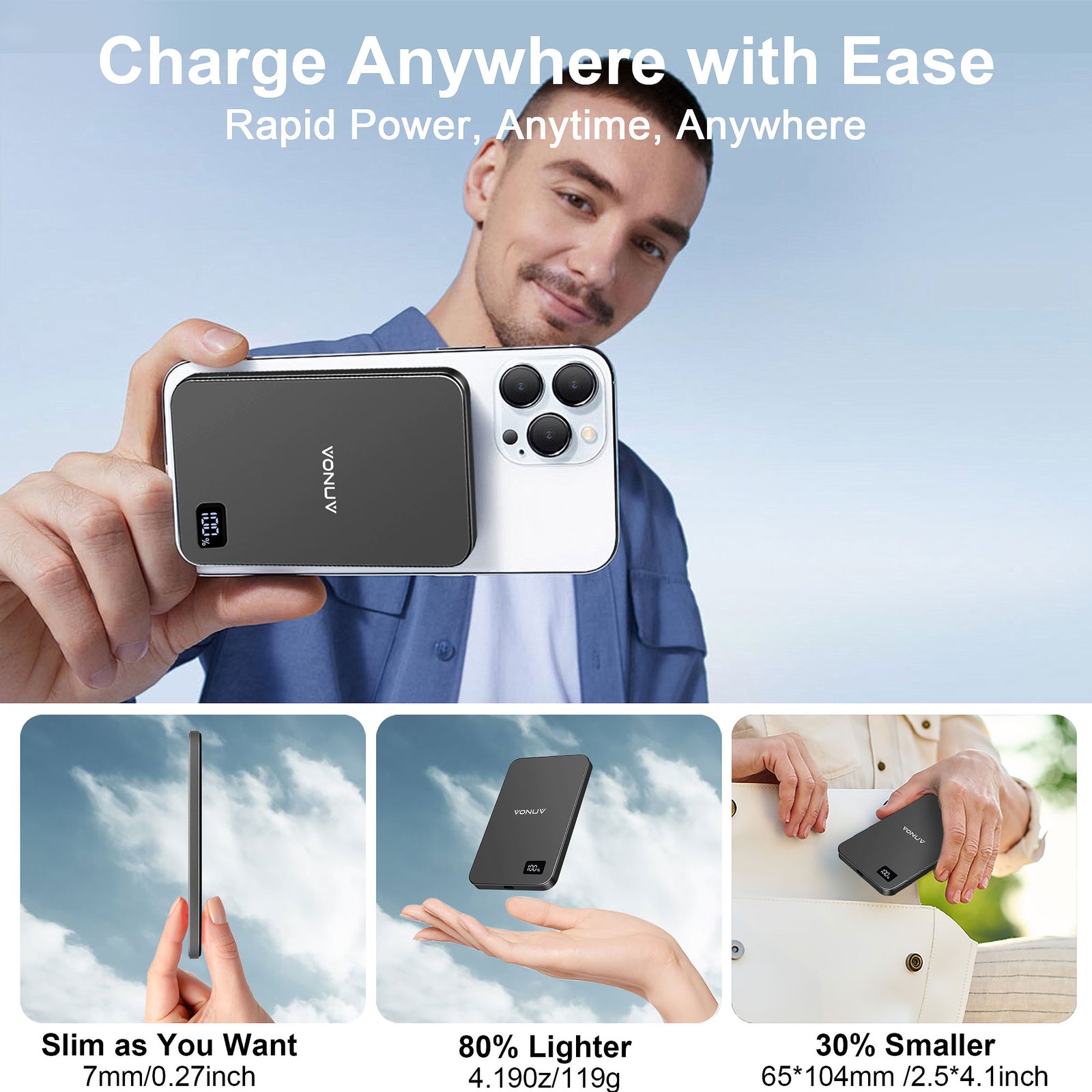 Magnetic Power Bank 10000mAh - Fast Charging On-the-Go! 65c06160 603d 4200 8cb1 127743726818. CR0020002000