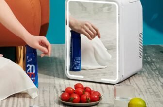 Skincare Fridge with LED Mirror