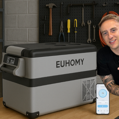 EUHOMY 12V Portable Refrigerator with App Control